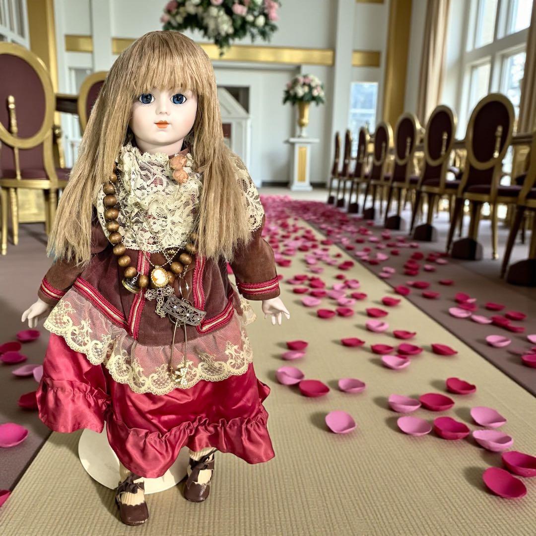 焼きみかん ビスクドール ブリュ ジュン ローズレッドドレス レッドボネ