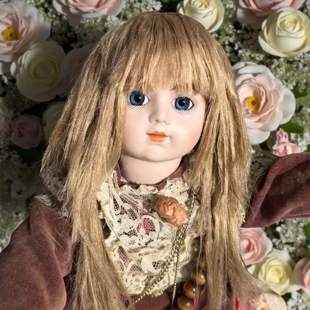 焼きみかん ビスクドール ブリュ ジュン ローズレッドドレス レッドボネ