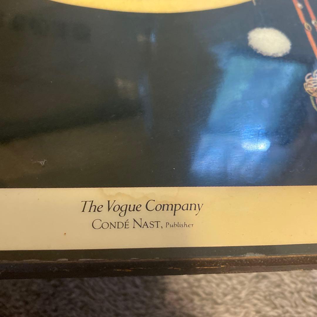 ビンテージ　VOGUE MOON 木製プレートポスター　アートポスター　絵画