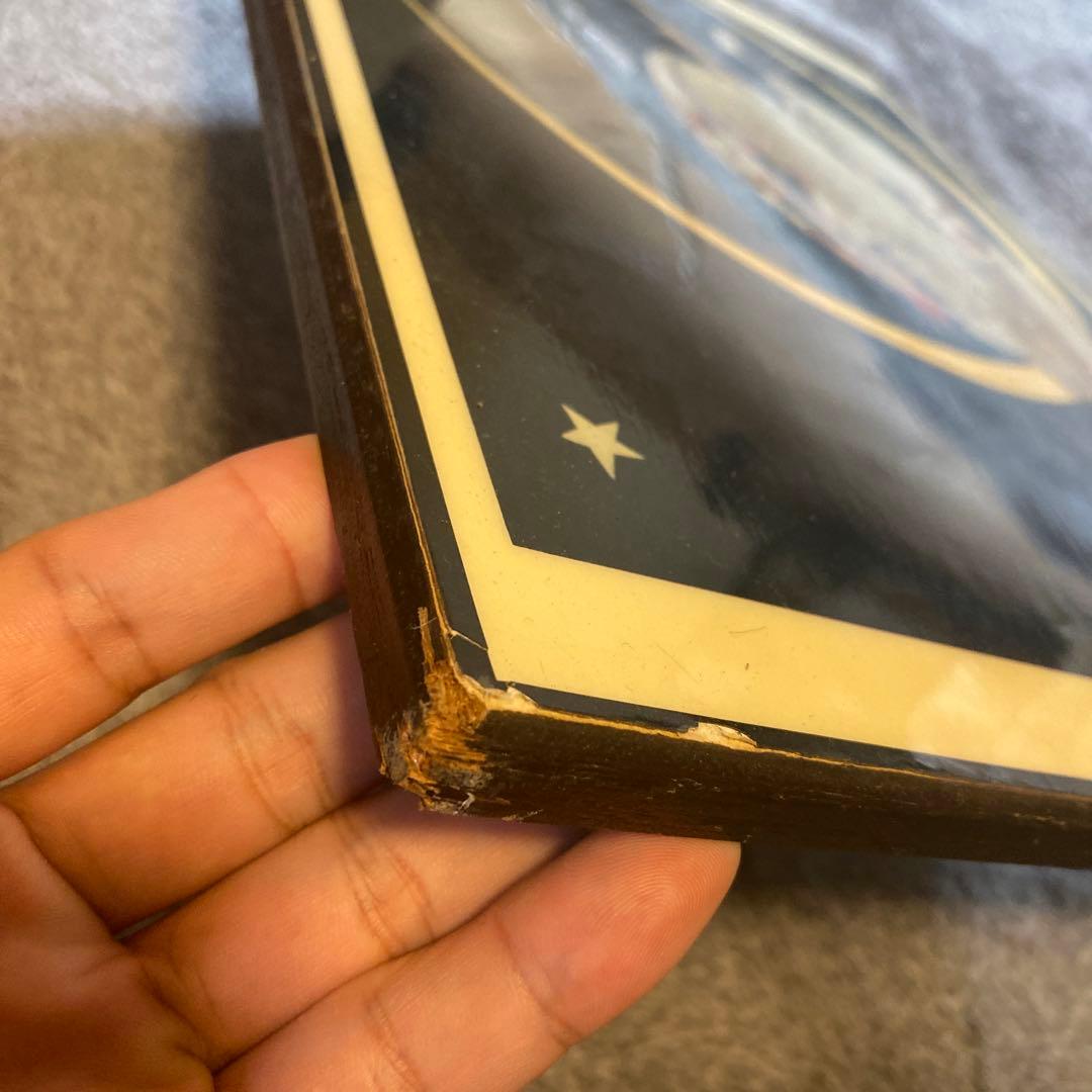 ビンテージ　VOGUE MOON 木製プレートポスター　アートポスター　絵画