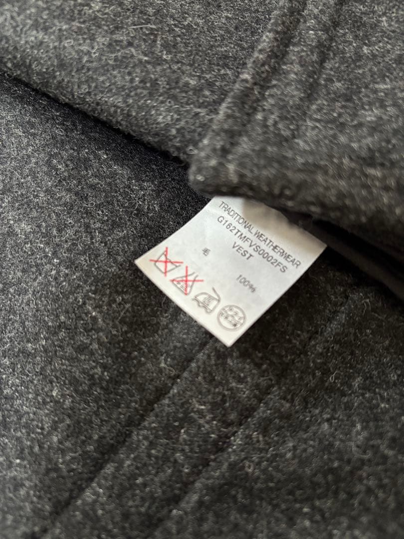 未使用　トラディショナルウェザーウェア　フォックスフランネル　ウールベスト　34