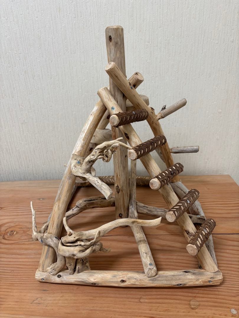 鳥インコ止まり木 流木吊り下げ式バードアスレチックバードジムバードトイパーチ