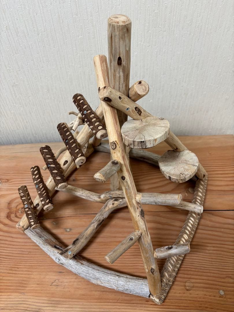 鳥インコ止まり木 流木吊り下げ式バードアスレチックバードジムバードトイパーチ