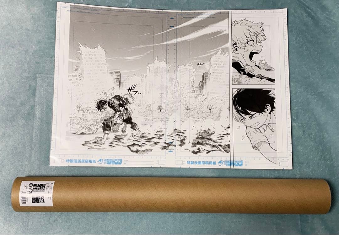 ヒロアカ原画展　ショート　ポスター＆原稿プリントセット