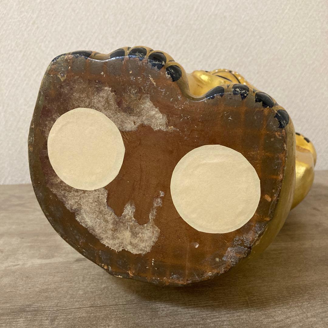 古い招き猫　招福置物　貯金箱　千万両〈検 常滑焼　海外向けデザイン　ビンテージ