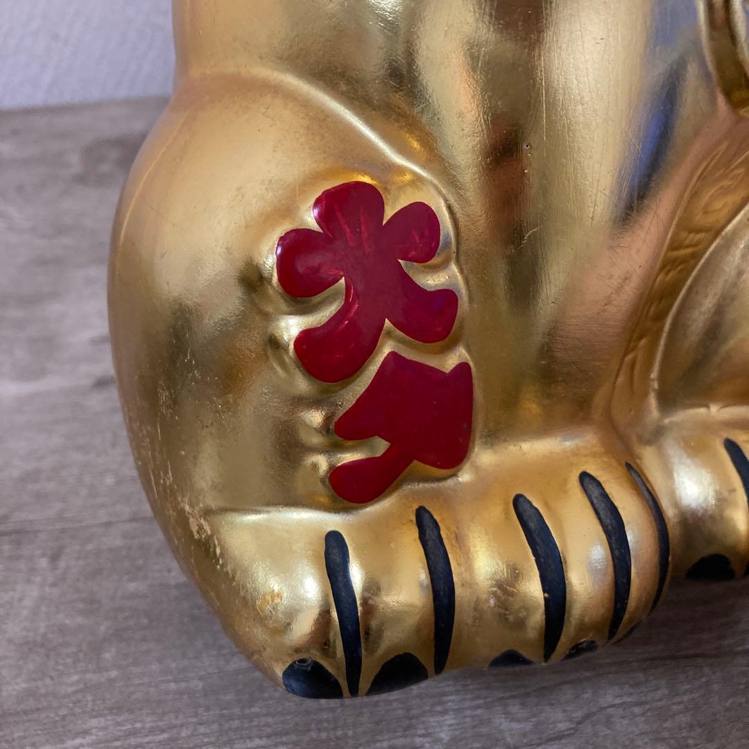 古い招き猫　招福置物　貯金箱　千万両〈検 常滑焼　海外向けデザイン　ビンテージ