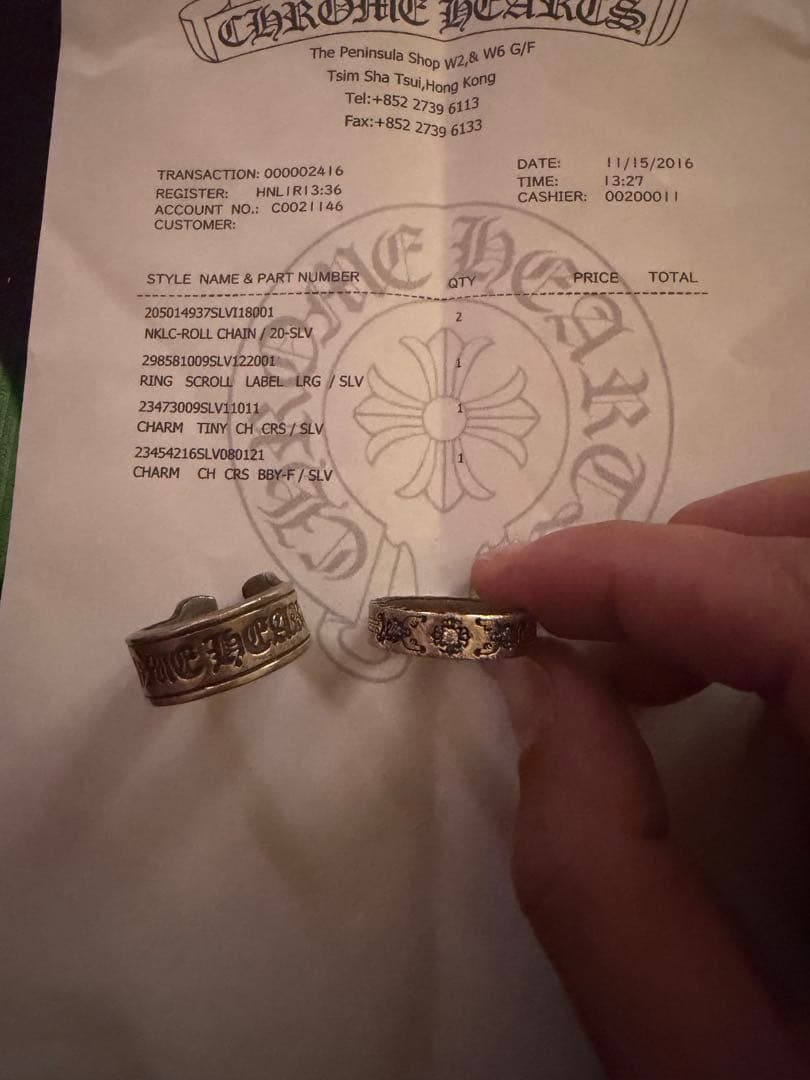 や*︎様 Chrome Hearts リング 2点セット　オークション売り切り‼