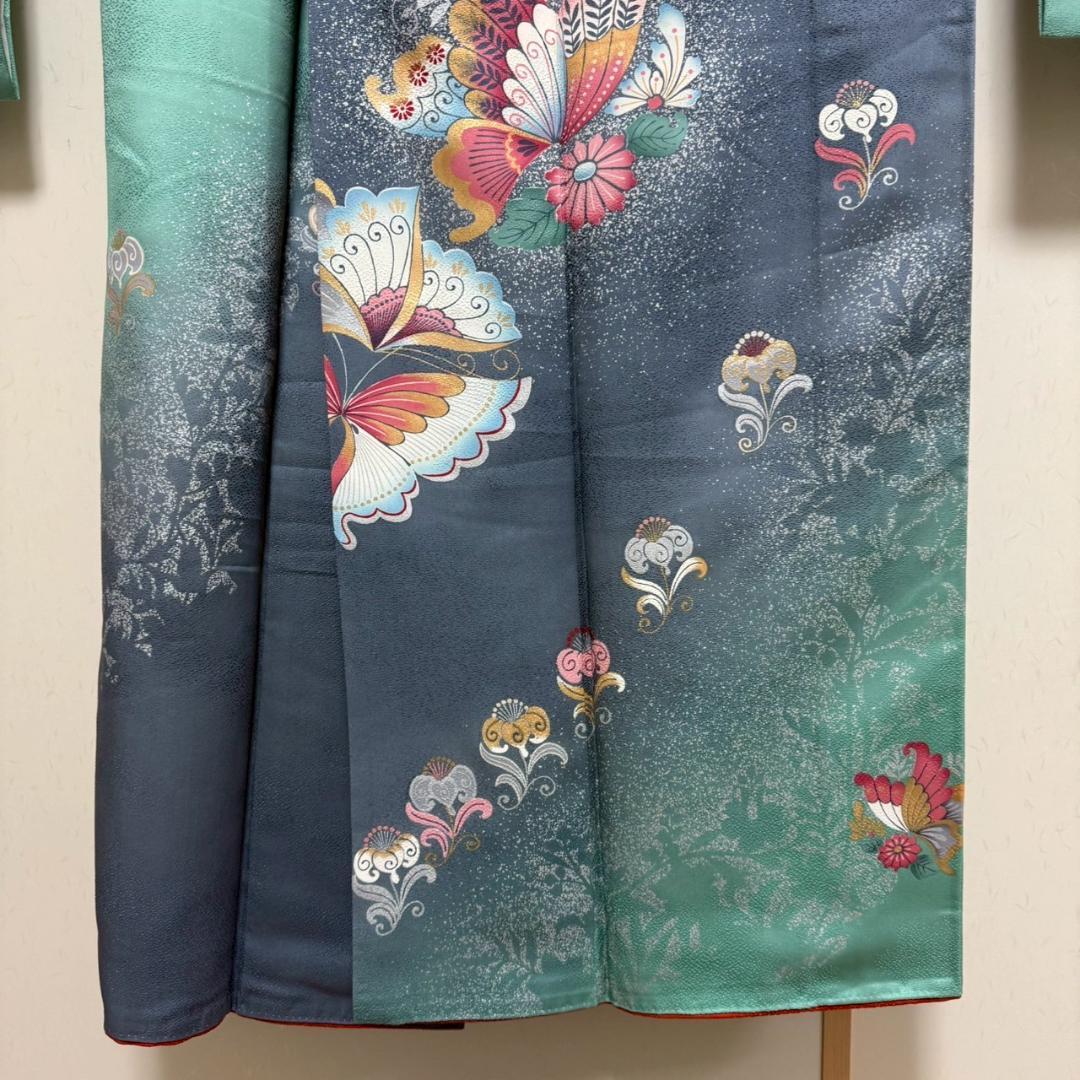 KN3884 振袖 身丈166.5cm 正絹 着物 成人式 トールサイズ