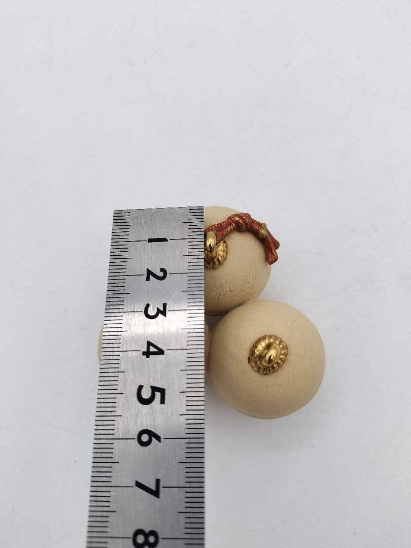 c421【新品・未使用】蓋置 焼締三鈴 今岡三四郎 木箱 茶道具