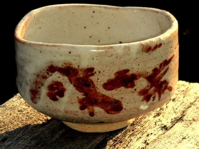 ♥美濃焼　絵志野　茶碗　円正　骨董品　桐箱付き