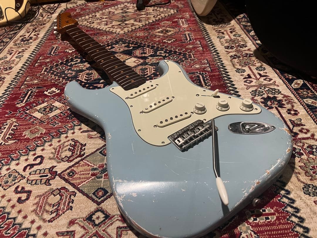 MJT ストラト用ボディ　ソニックブルー　レリック　ギター