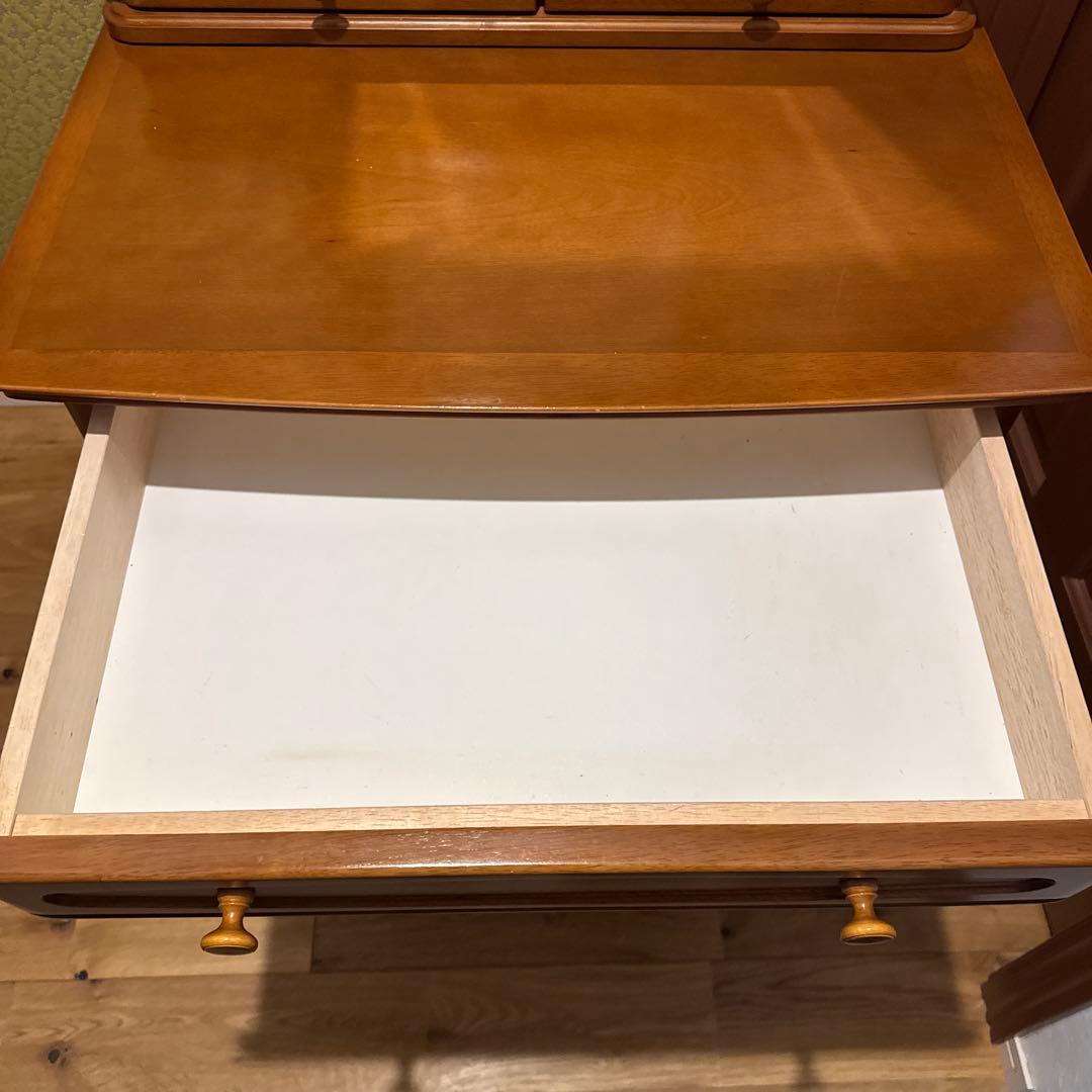 maruni マルニ木工 ドレッサー 鏡台 サイドテーブル 収納引き出し付