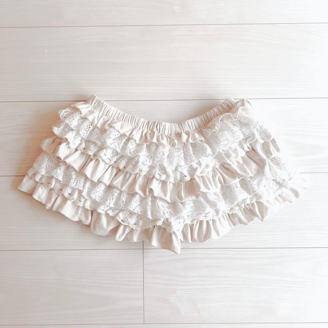 LIZLISA フリルデザイン スカパン ホワイト系