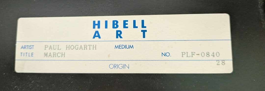 PAUL　HOGARTH　MARCH　ポール　ホガース　版画　直筆サイン入