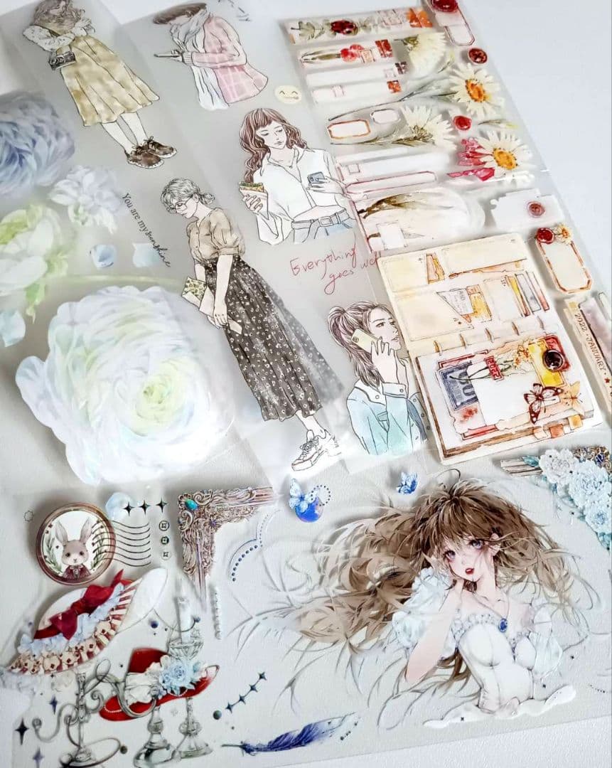 海外マステ♡PET素材　切り売り　20シート  75