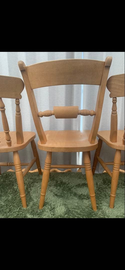 パイン材ダイニングテーブルセット　　　引き出し付き　アンティーク　オールドパイン