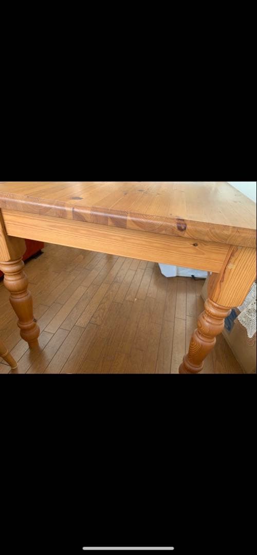 パイン材ダイニングテーブルセット　　　引き出し付き　アンティーク　オールドパイン