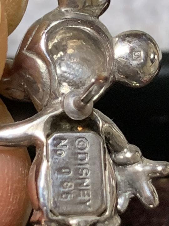 ディズニー シルバーピン パール付 6個