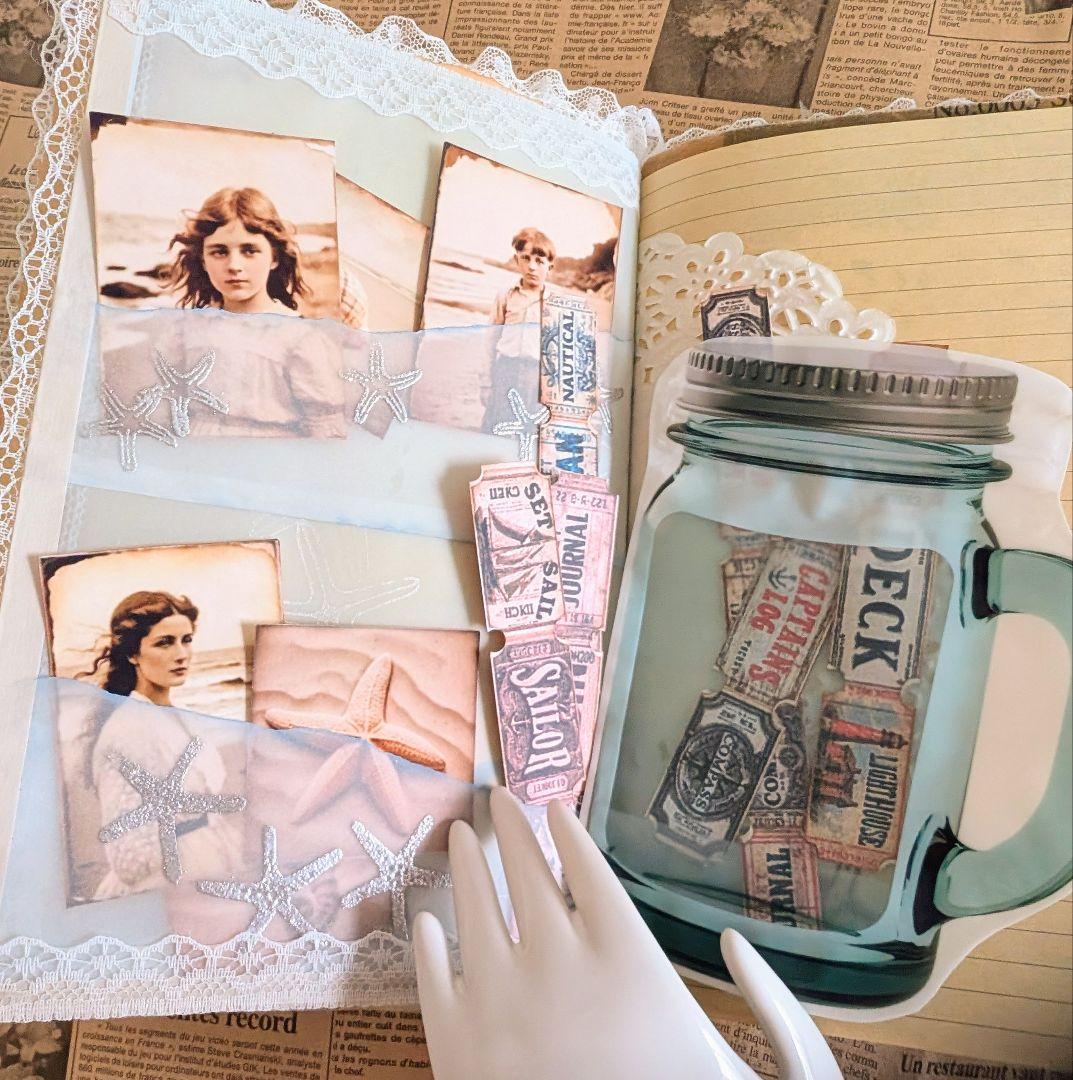 「海からの贈り物」海辺のノスタルジー大型ジャンクジャーナル✨Sunshine✨