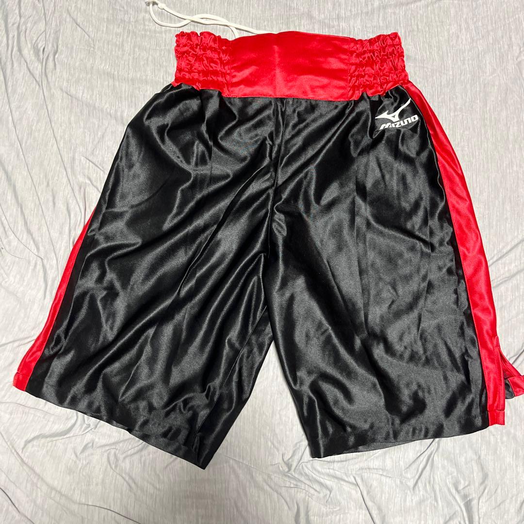 新品 Mizuno ボクシングウェア 黒/赤 JASPO