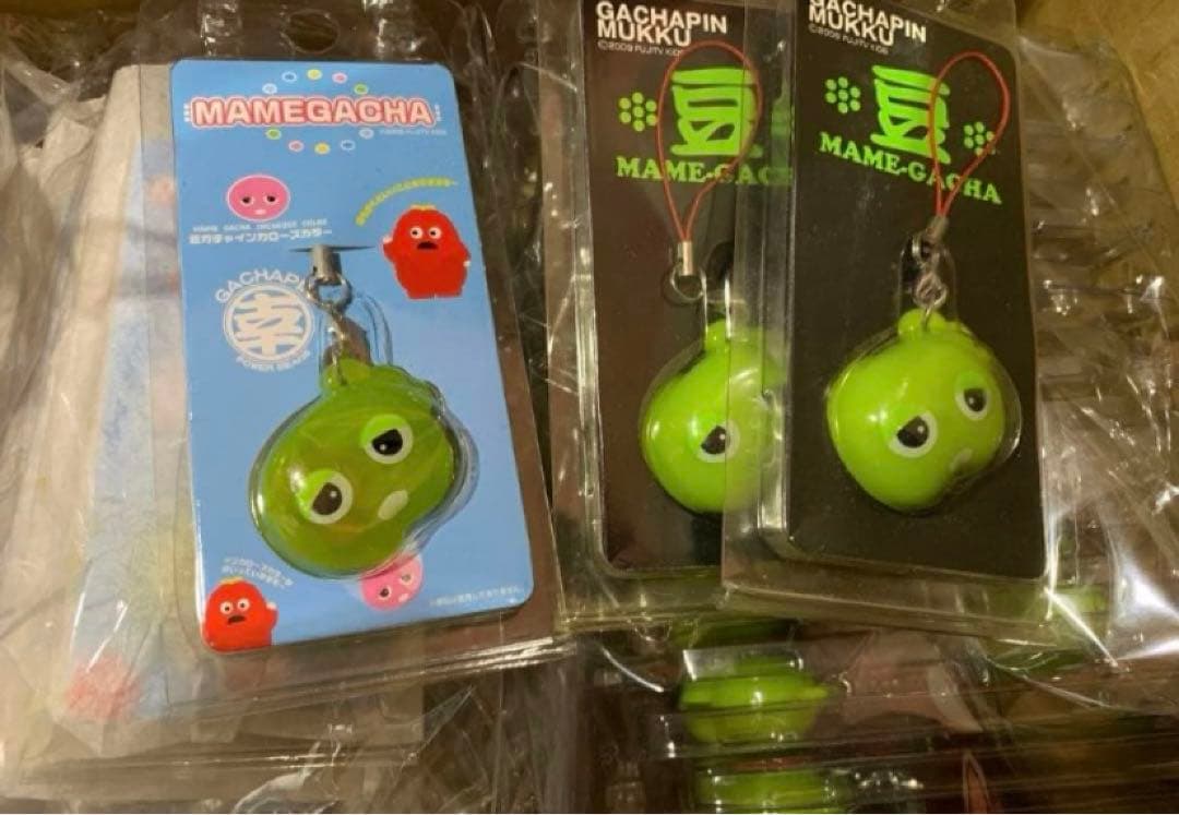 希少　平成レトロ　豆ガチャストラップ　25個セット