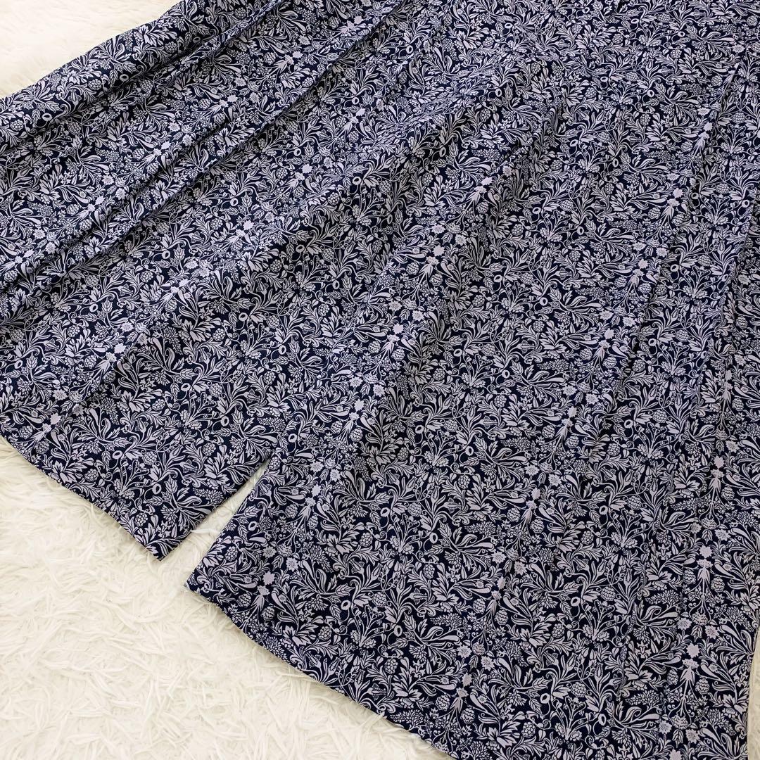 【大きいサイズ】 レリアン タック ガウチョ パンツ ワイド 13 花 フラワー