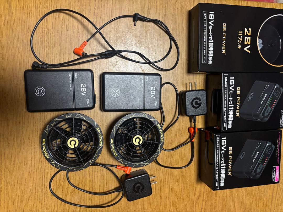 長信ジャパン28vファン、バッテリー2個セット