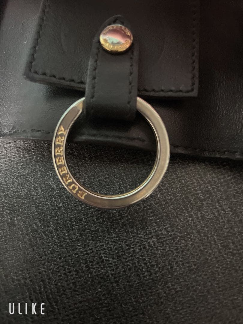 バーバリー　ブラック　キーケース　5連　リング付き　メンズレディBURBERRY