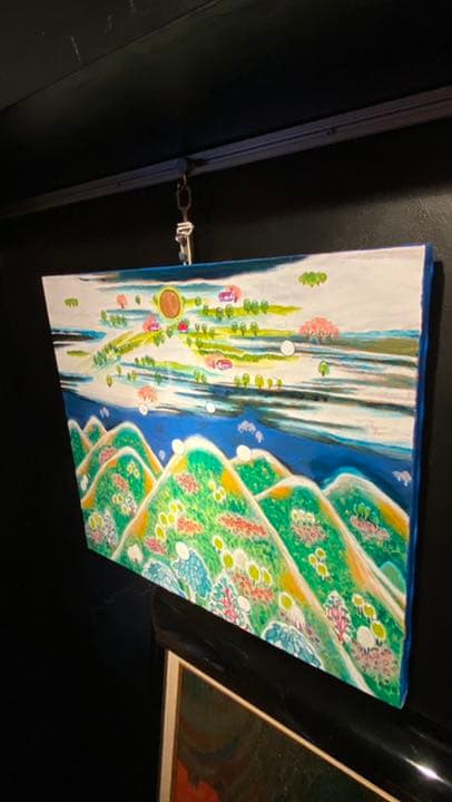 【アクリル画】 商品名 「帰宅」　額なし　F10号　新品