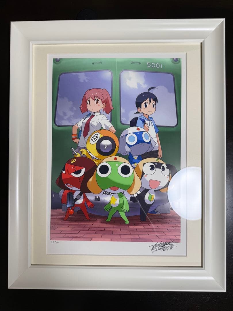 ケロロ展 IN AREA 428 吉崎観音 直筆サイン入り描き下ろしアートグラフ