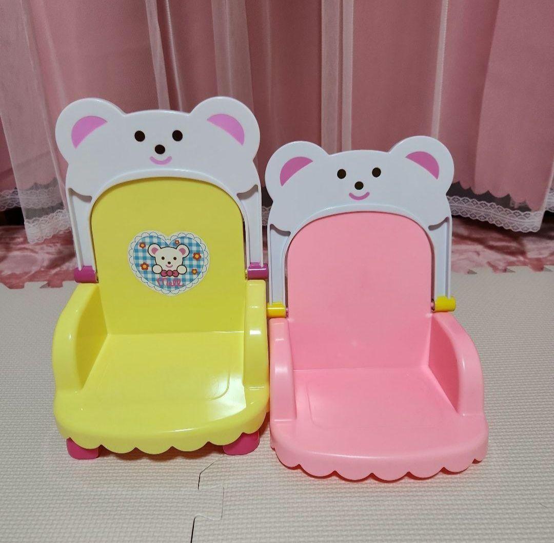 メルちゃん　人形　ベビーチェア　犬　マスク　ばんそうこう　　歯みがきセット