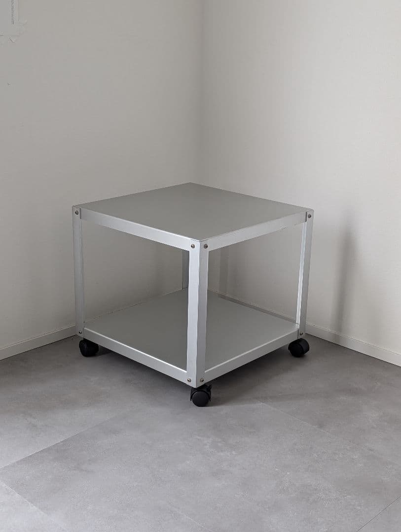 2000's 廃盤/無印良品 アルミサイドテーブルワゴン 鈴木敏彦デザイン