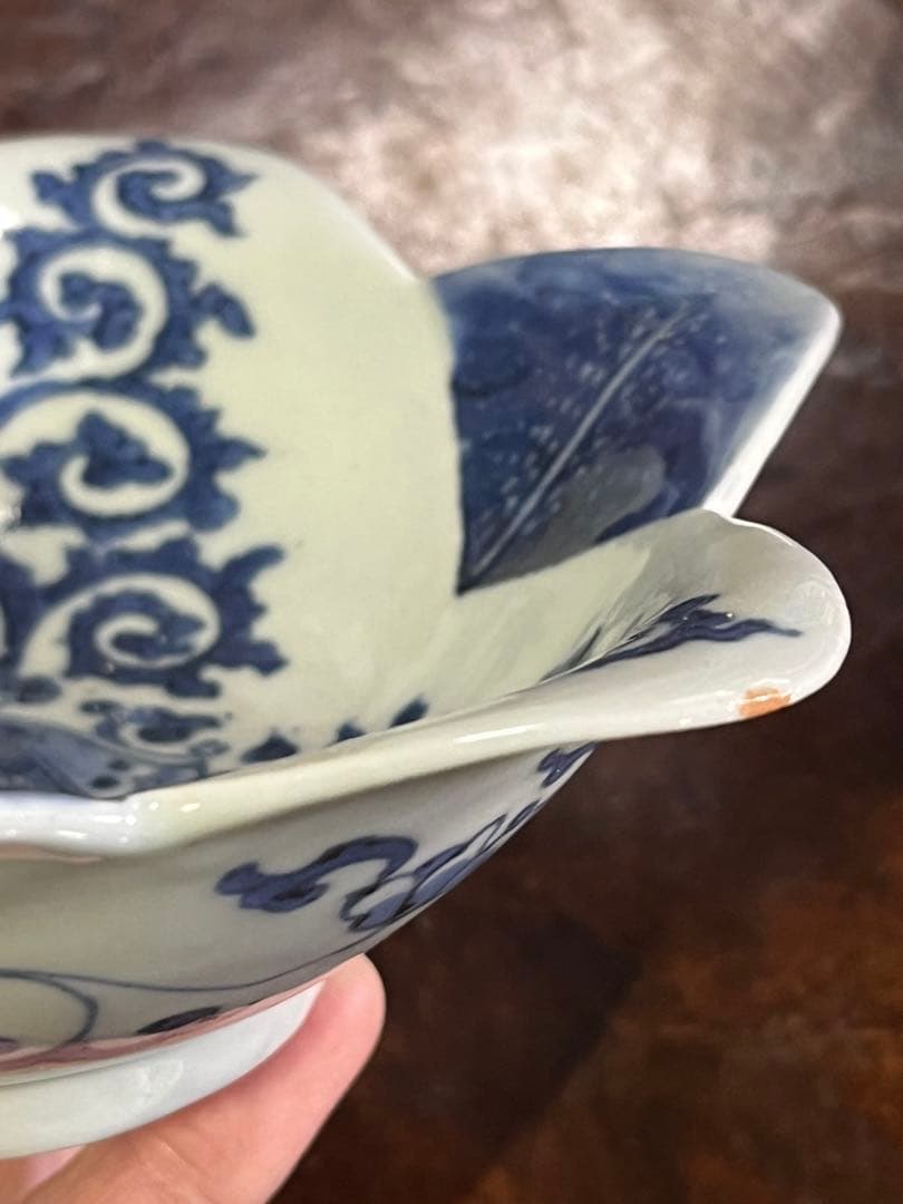 古伊万里　蝶　唐草　無傷完品　蛸唐草　花唐草　藍九谷　柿右衛門　染付