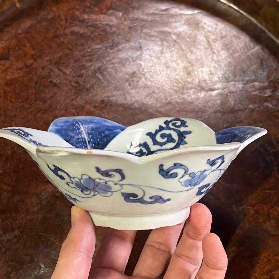 古伊万里　蝶　唐草　無傷完品　蛸唐草　花唐草　藍九谷　柿右衛門　染付