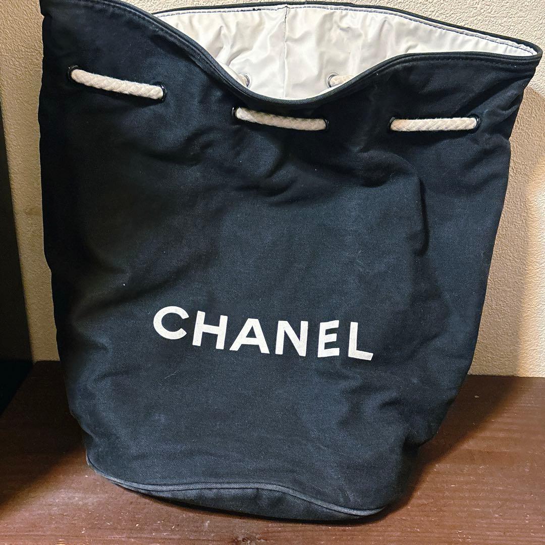 《CHANEL》シャネル ノベルティ 巾着 ドローストリングバッグ リュック