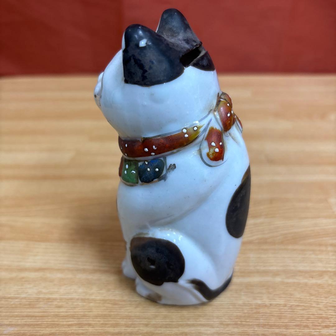 時代物 古い 招き猫 貯金箱 置物 縁起物 骨董