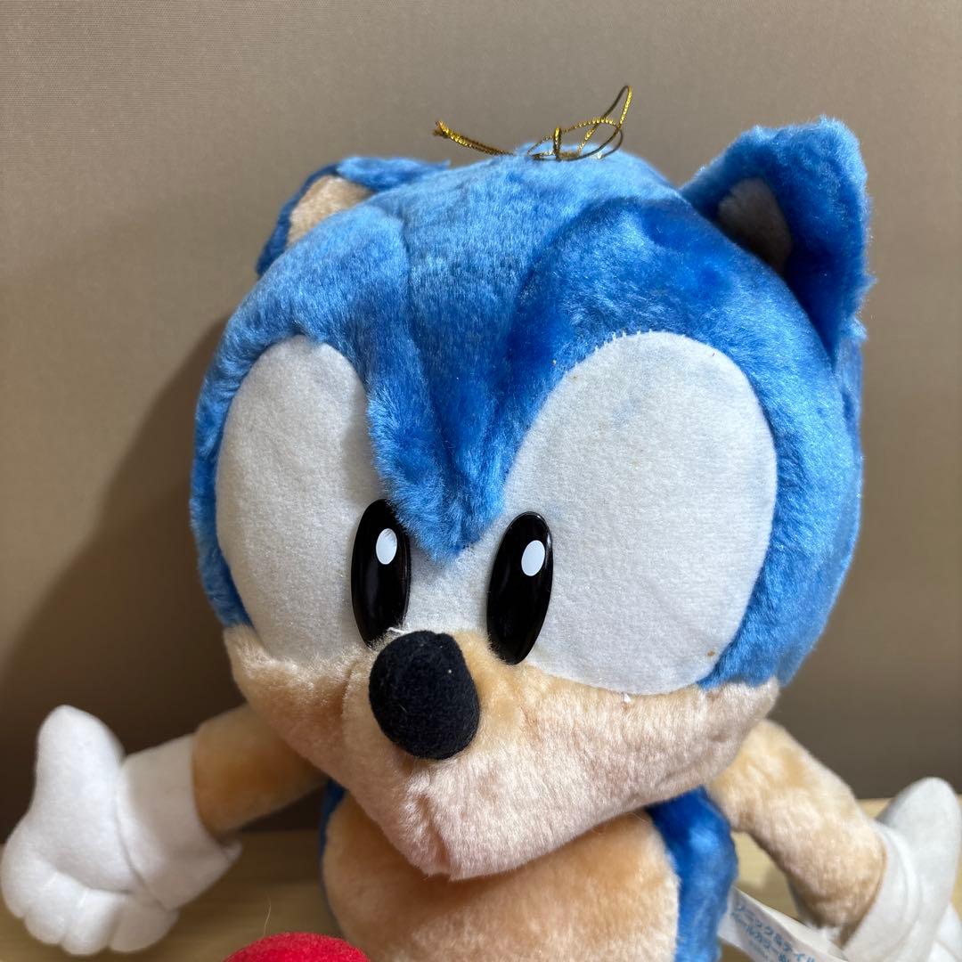希少 美品 ペールカラーぬいぐるみ　ソニック＆テイルス　SEGAセガ 35cm