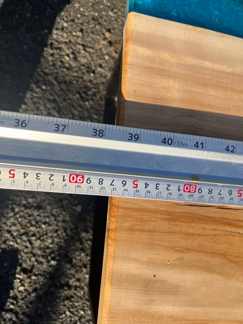 【ナラ】オシャレテーブル　レジンテーブル　リバーテーブル