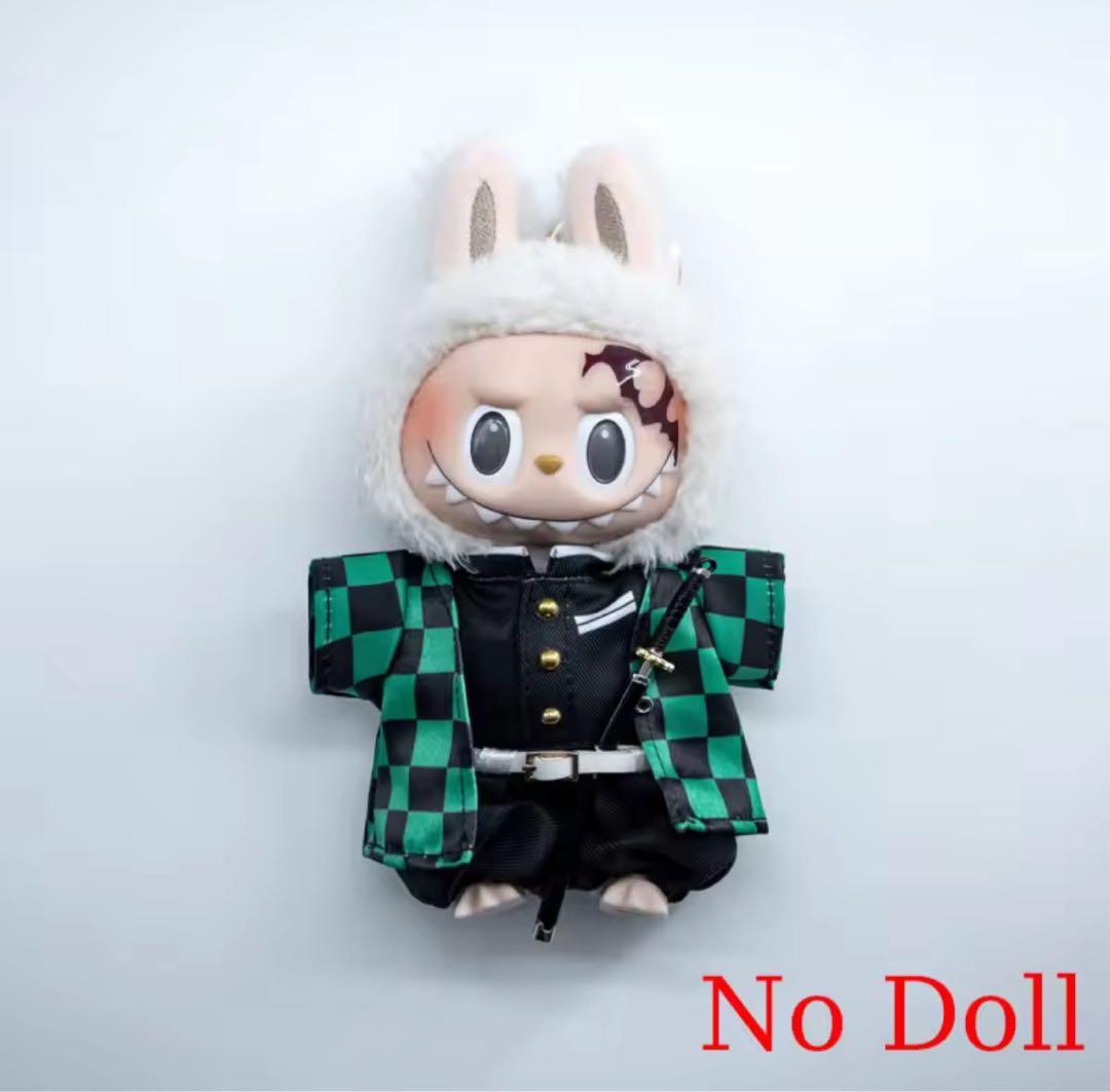 Labubuラブブ 15〜17cm用 和風隊服風コスチューム 8点セット