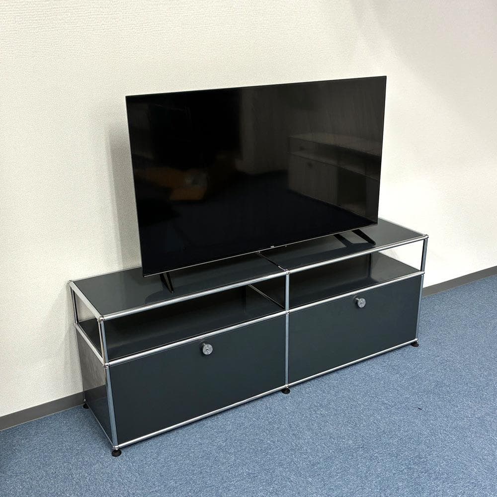 中古 USMハラー｜キャビネット テレビボード 2列2段 アントラサイト