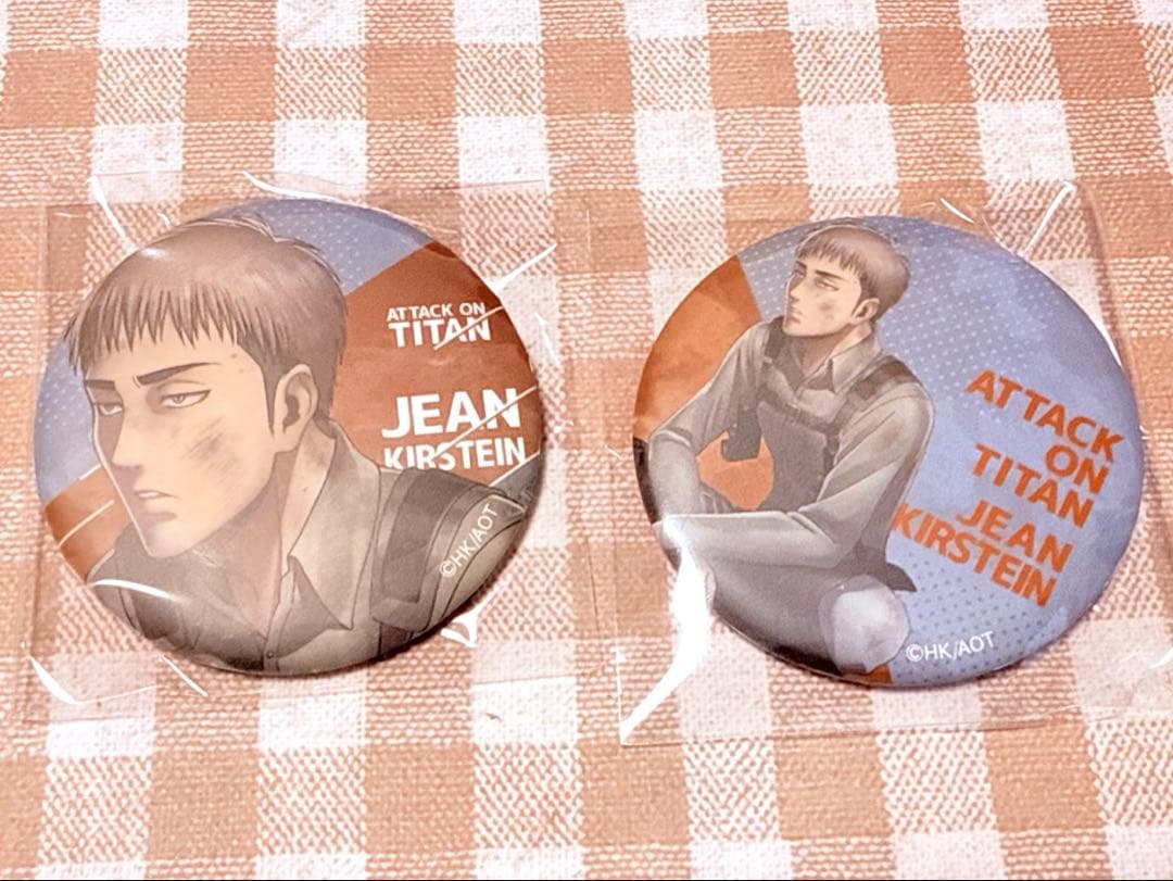 進撃の巨人 アニメガ×ソフマップ 調査兵団出撃後 ジャン 缶バッジ