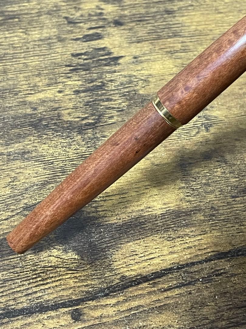 1974年製　初代カスタム　高級天然　イタヤカエデ 大型18金　万年筆　細字