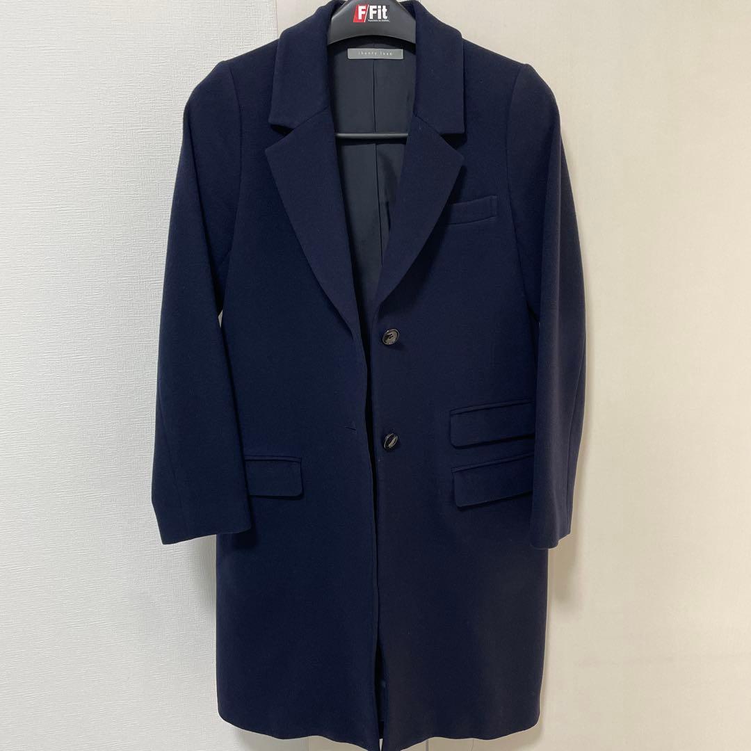 theory luxeネイビー チェスターコート