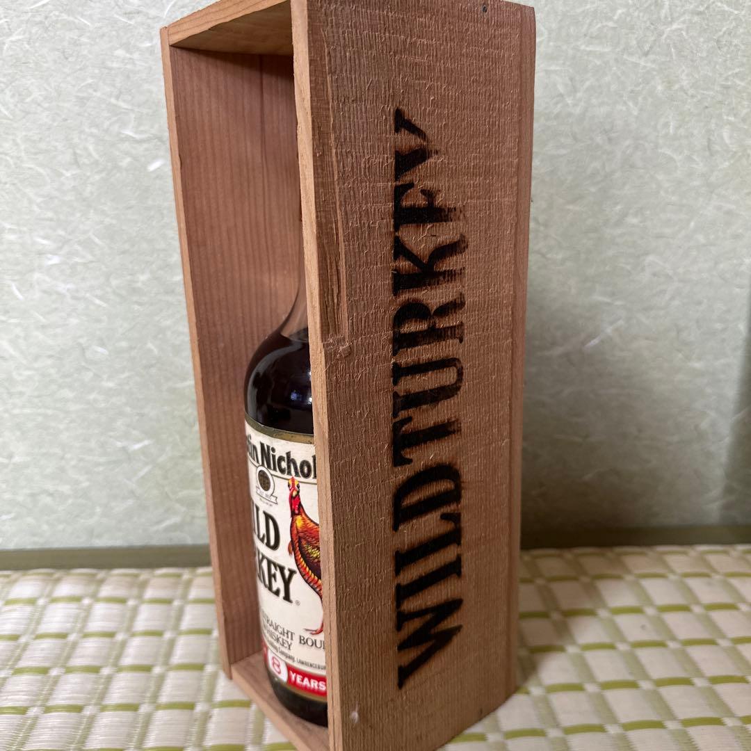 未開栓お酒 ウィスキーワイルドターキー8年 木箱付き1.000ml 50.5%
