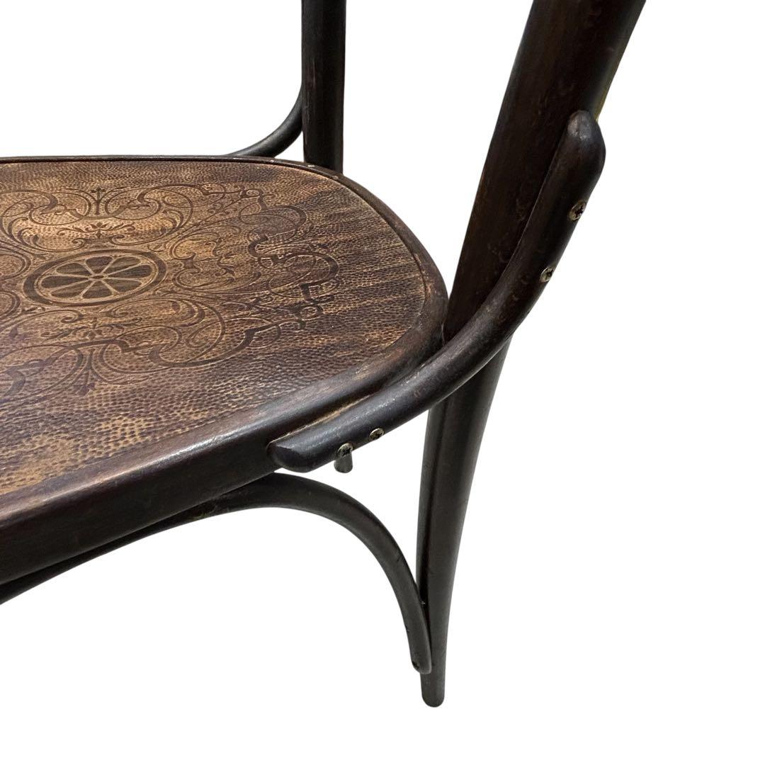 激レアアンティークTONベントウッドチェア パネルバック2脚 価値の解る方に!