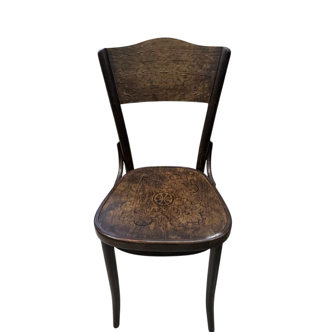 激レアアンティークTONベントウッドチェア パネルバック2脚 価値の解る方に!