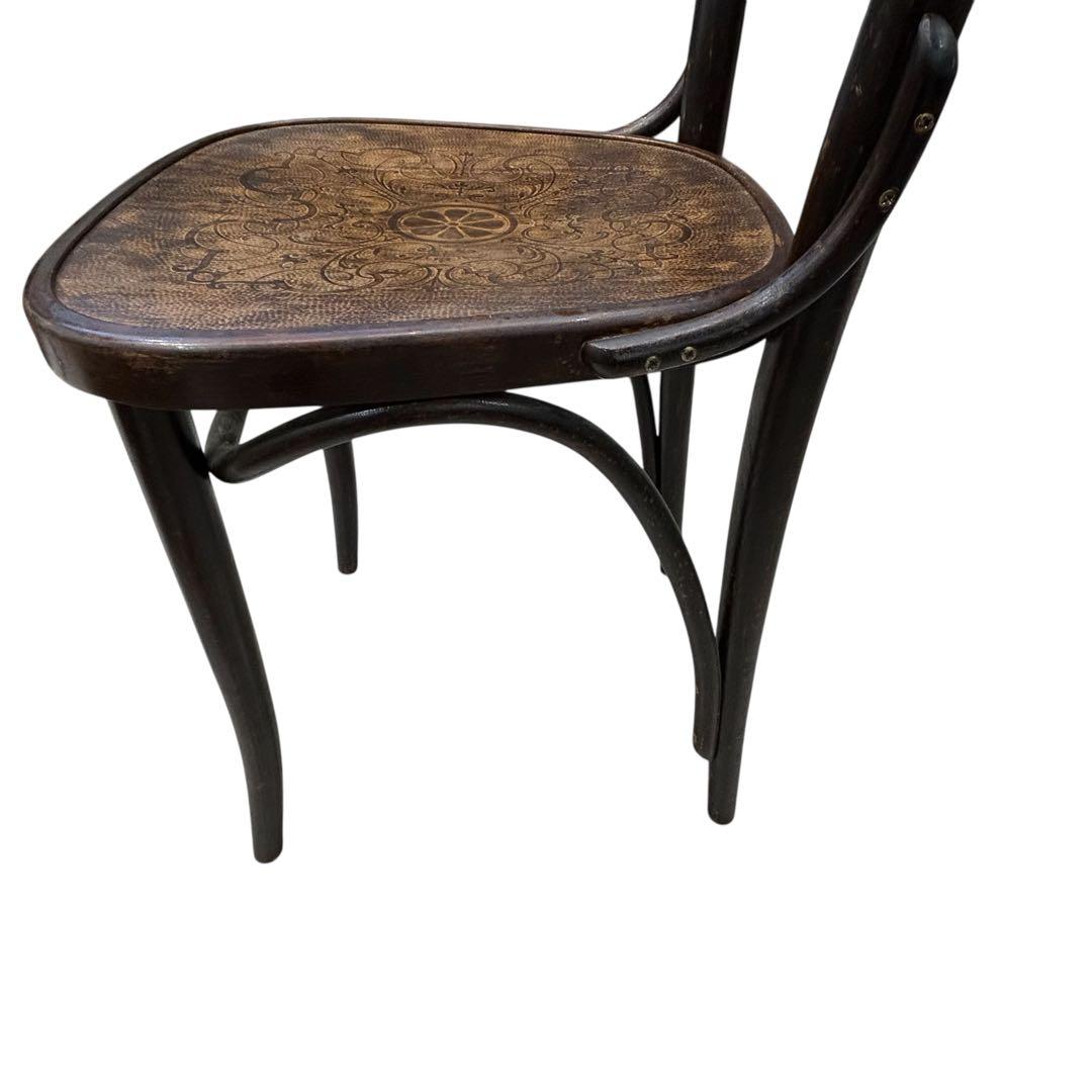 激レアアンティークTONベントウッドチェア パネルバック2脚 価値の解る方に!