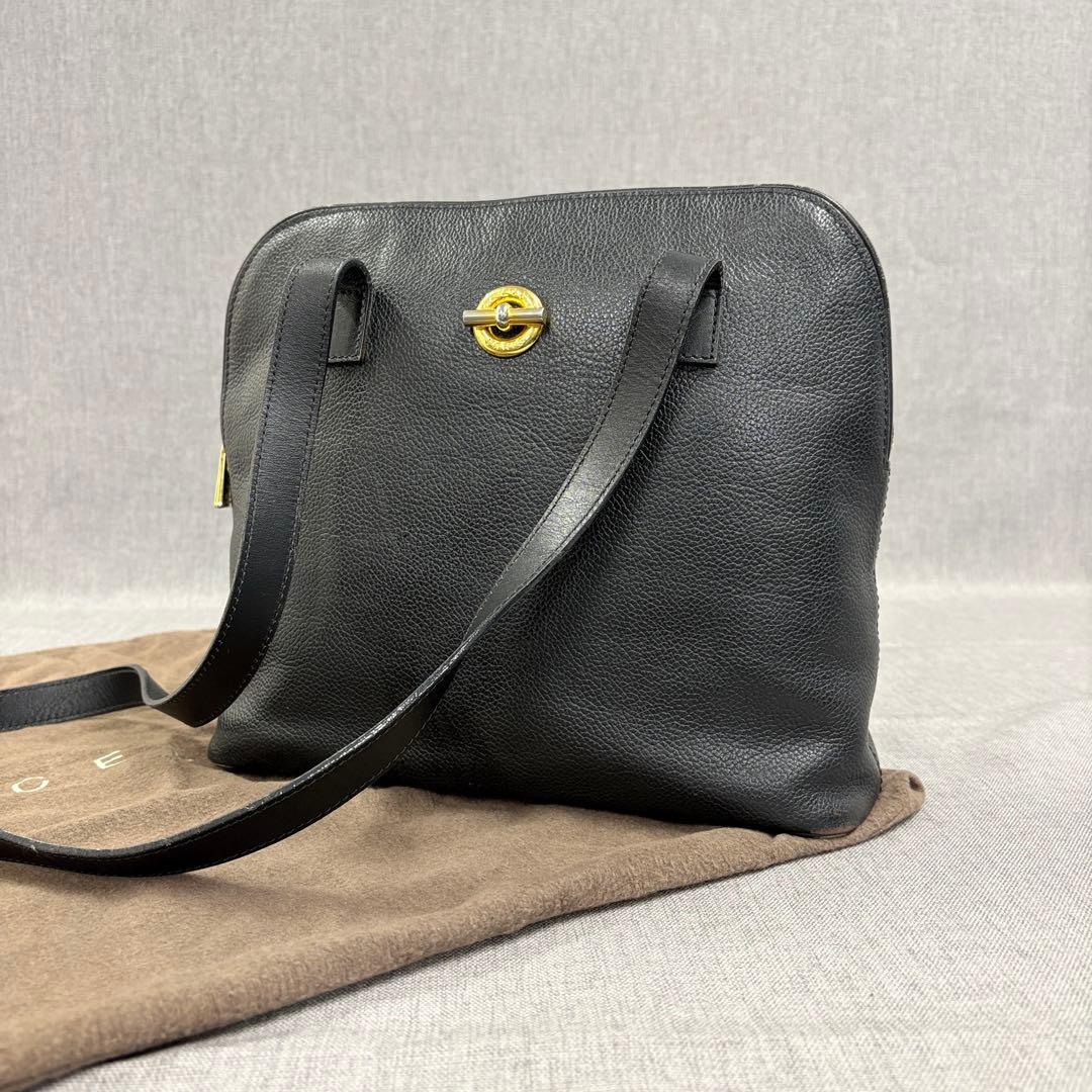 CELINE オールドセリーヌ ショルダーバッグ 黒 マンテル ヴィンテージ