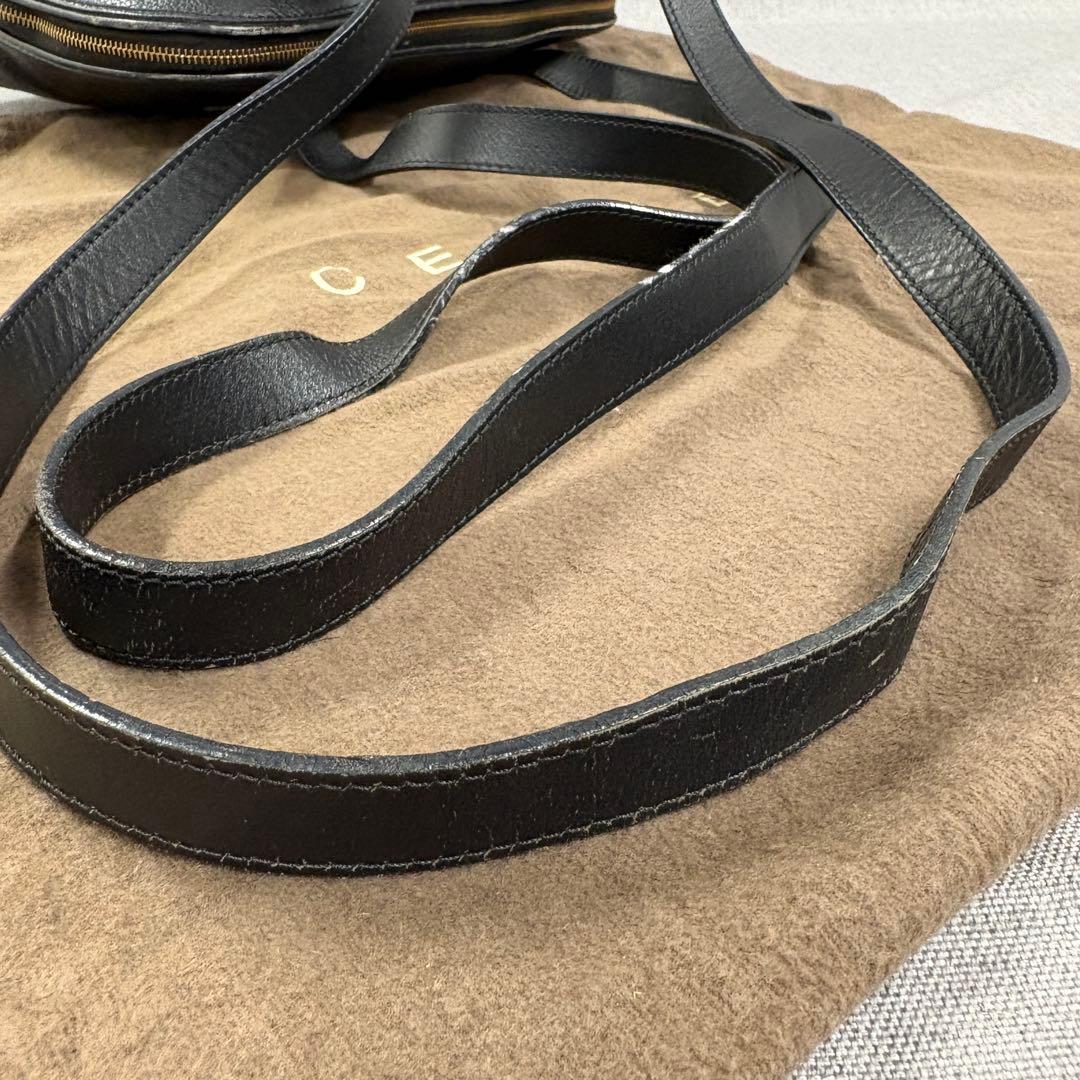CELINE オールドセリーヌ ショルダーバッグ 黒 マンテル ヴィンテージ