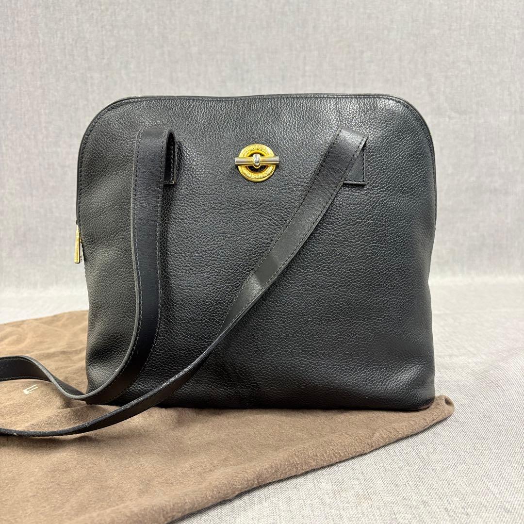 CELINE オールドセリーヌ ショルダーバッグ 黒 マンテル ヴィンテージ